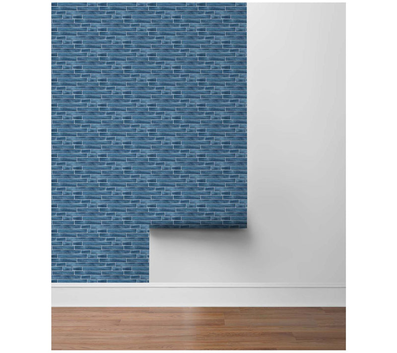 NextWall Brushed Metal Tile Peel and Stick Wallpaper Roll — View 10
