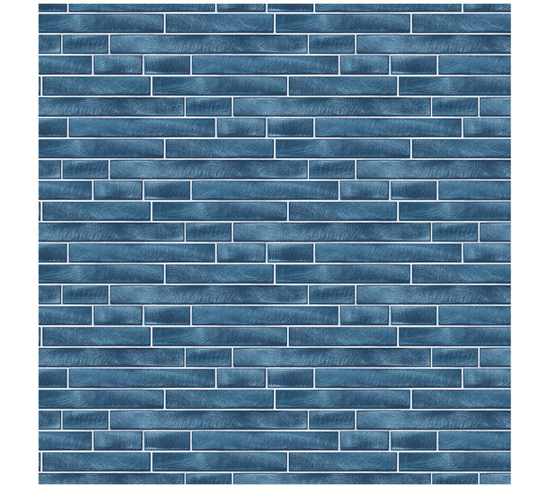 NextWall Brushed Metal Tile Peel and Stick Wallpaper Roll — View 3