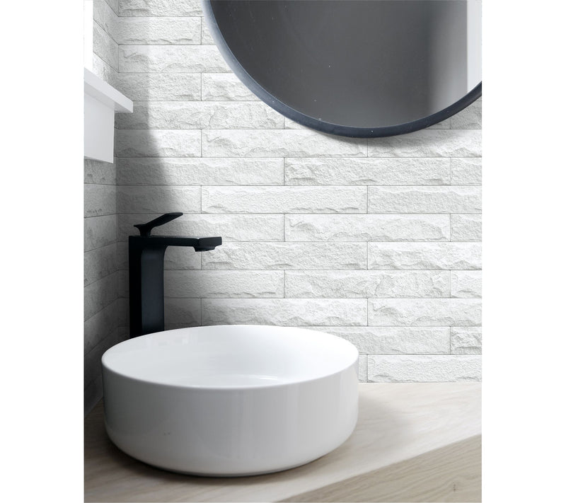 NextWall Limestone Brick Peel and Stick Wallpaper Roll — View 4