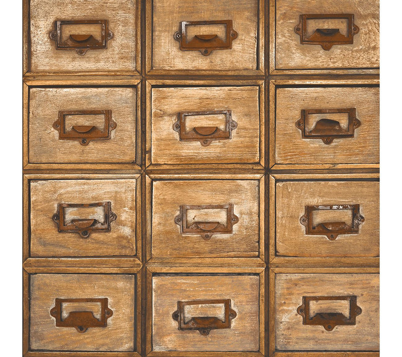NextWall Library Card Catalog Peel and Stick Wallpaper Roll — Main view