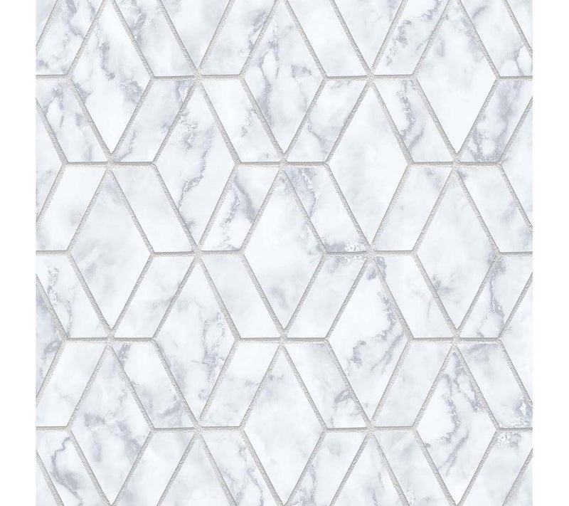 NextWall Faux Marble Tile Peel and Stick Wallpaper Roll — Main view