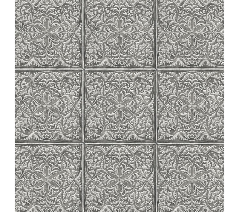 NextWall Faux Embossed Tile Peel and Stick Wallpaper Roll — Main view