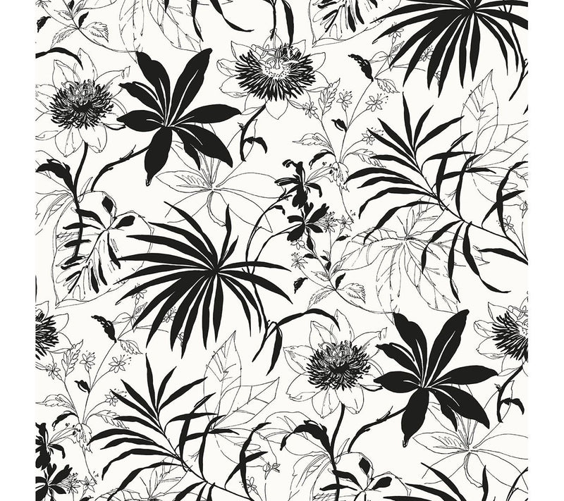NextWall Tropical Garden Peel and Stick Wallpaper Roll — Main view