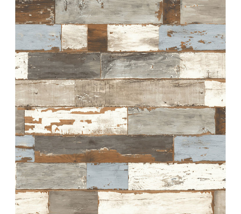 NextWall Colorful Shiplap Peel and Stick Wallpaper Roll — Main view