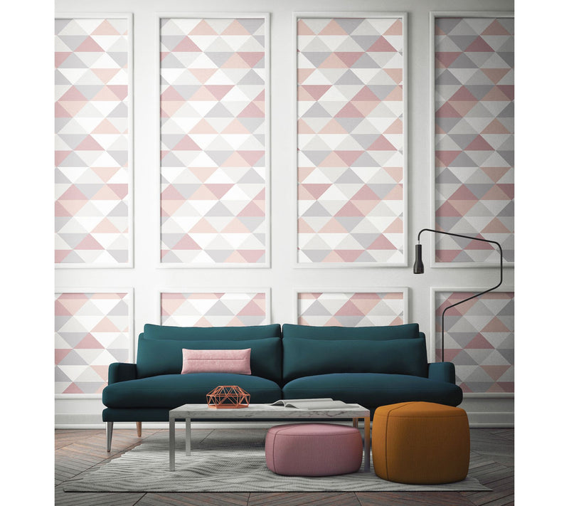 NextWall Mod Triangles Peel and Stick WallpaperRoll — View 4