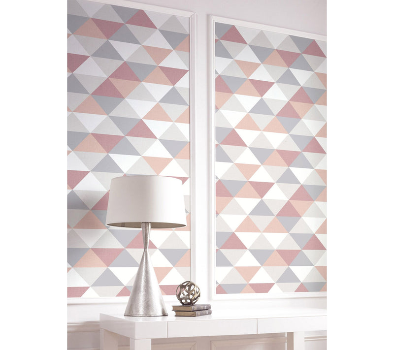 NextWall Mod Triangles Peel and Stick WallpaperRoll — View 3