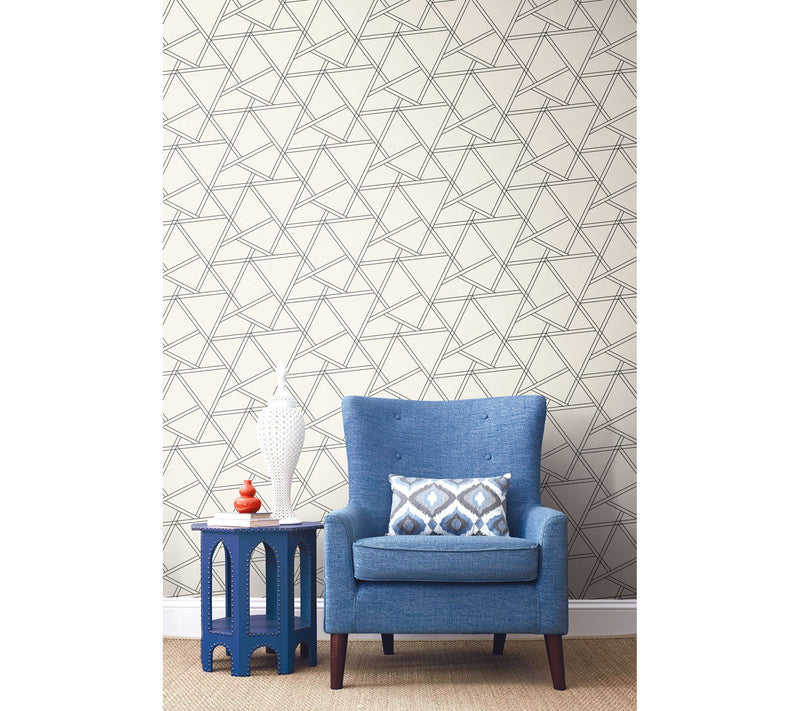 NextWall Railroad Geometric Peel and Stick Wallpaper Roll — View 5