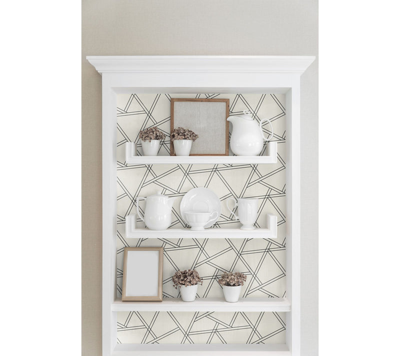 NextWall Railroad Geometric Peel and Stick Wallpaper Roll — View 6