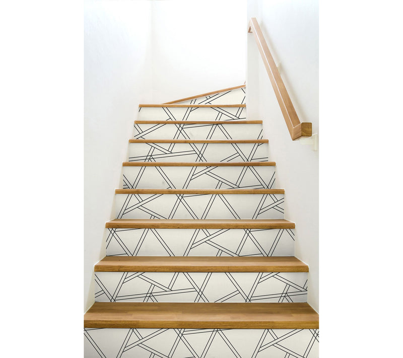 NextWall Railroad Geometric Peel and Stick Wallpaper Roll — View 3