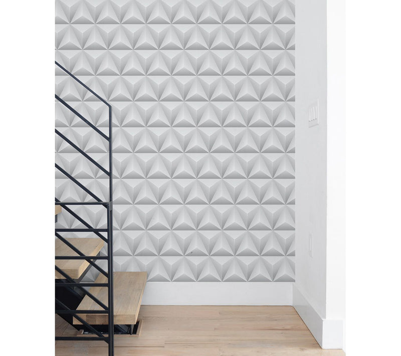 NextWall Triangle Origami Peel and Stick Wallpaper Roll — View 2