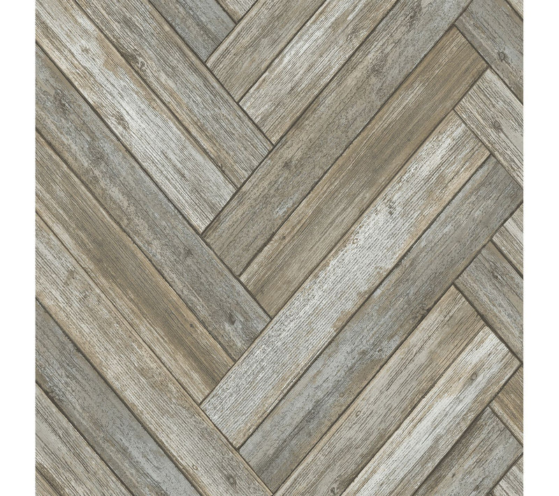 NextWall Chevron Wood Peel and Stick WallpaperRoll — Main view