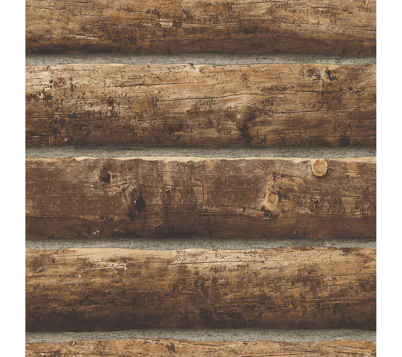 NextWall Log Cabin Peel and Stick Wallpaper Roll — Main view
