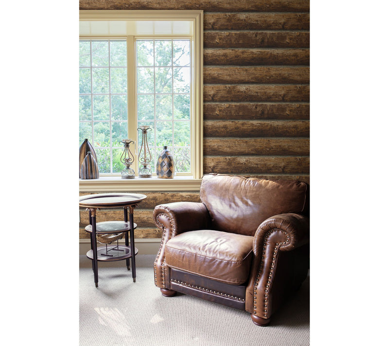 NextWall Log Cabin Peel and Stick Wallpaper Roll — View 4
