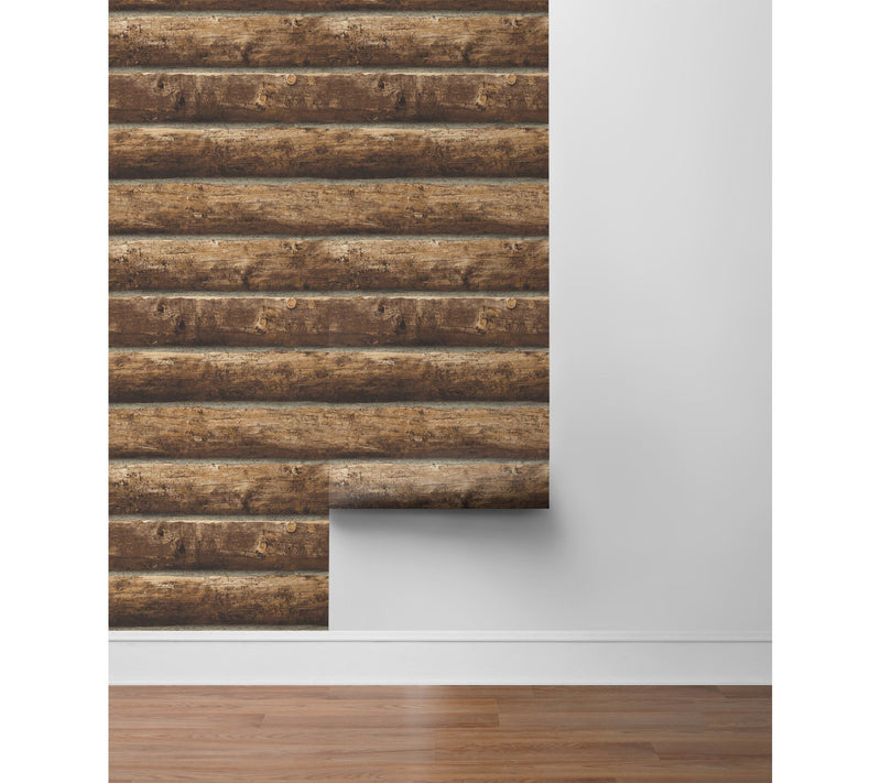 NextWall Log Cabin Peel and Stick Wallpaper Roll — View 5