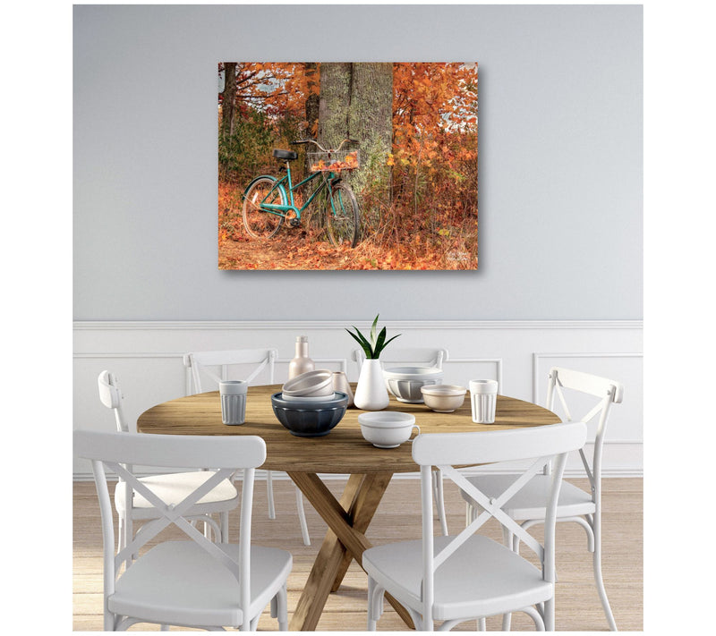 Courtside Market Autumn Bike Ride 16" x 20" Can vas Wall Art — View 5