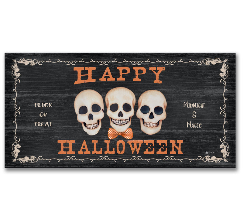 Courtside Market Halloween Vintage Sign 12x24 C anvas Wall Art — Main view