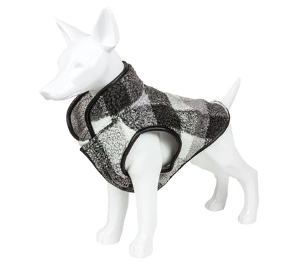 Pet Life 'Black Boxer' Classical Plaided Insulated Dog Coat