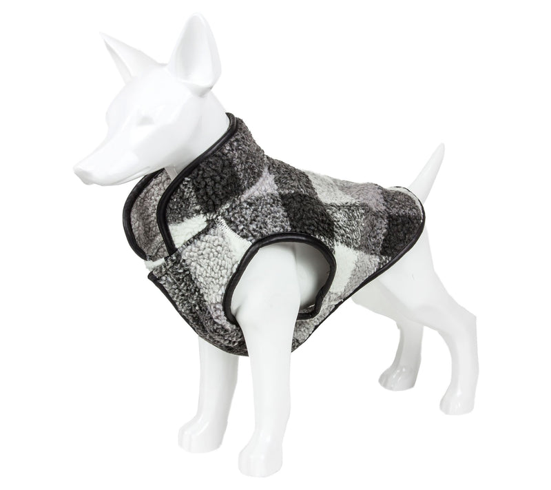Pet Life 'Black Boxer' Classical Plaided Insulated Dog Coat — Main view