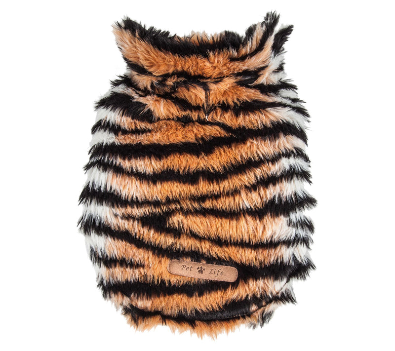 Pet Life Luxe 'Tigerbone' Tiger Patterned Fur Dog Coat Jacket — View 8