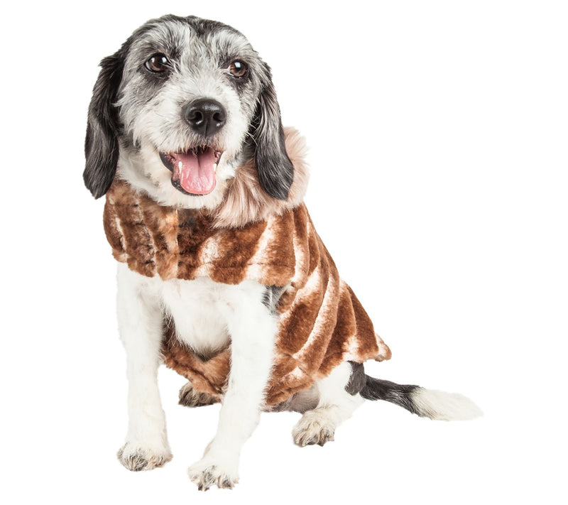 Pet Life Luxe 'Tira-Poochoo' Tiramisu Pattern Mnk Dog Coat — View 5