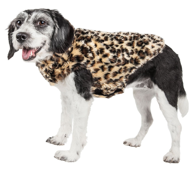 Pet Life Luxe 'Poocheetah' Cheetah Pattern Furog Coat Jacket — View 5