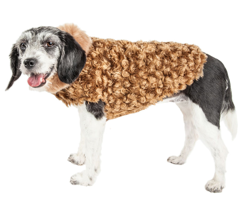 Pet Life Luxe 'Furpaw' Shaggy Elegant Designer Dog Coat Jacket — View 3