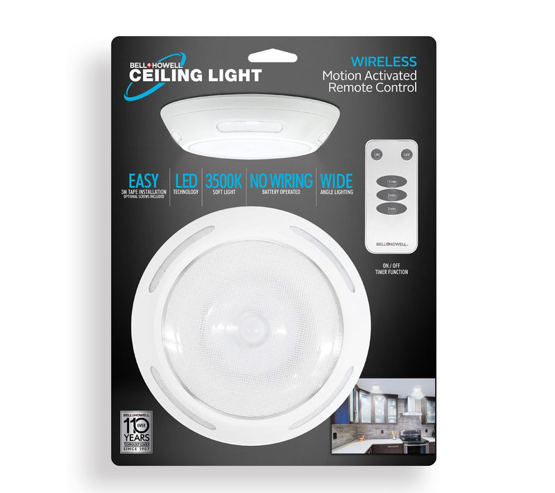 Bell + Howell Wireless Ceiling LED Light with Remote Control — View 4