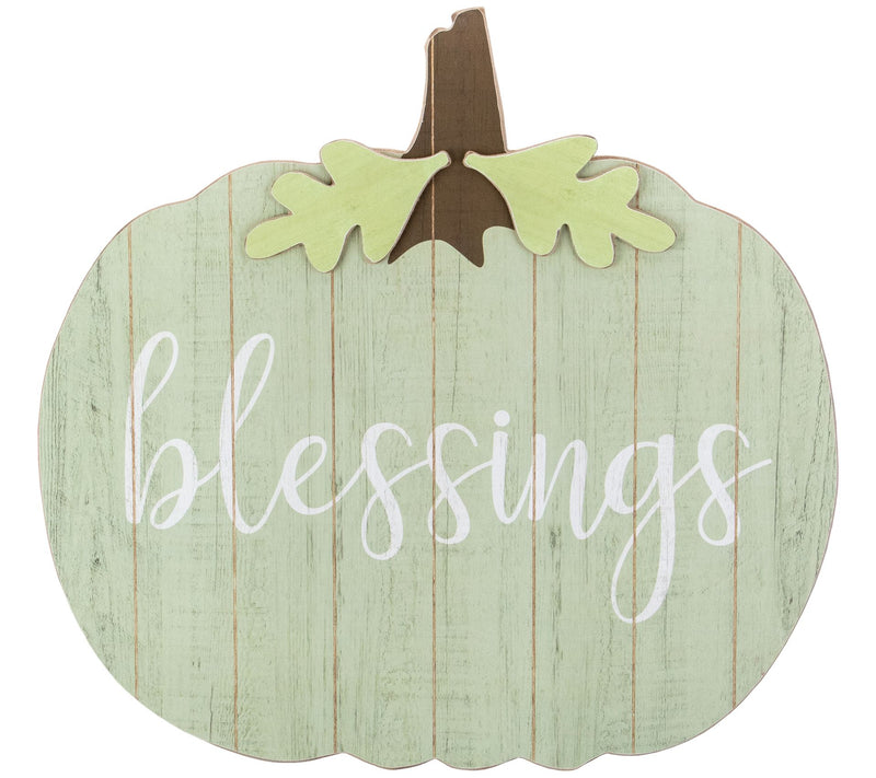 Northlight Green Wooden Pumpkin Shaped Wall Decoration — Main view