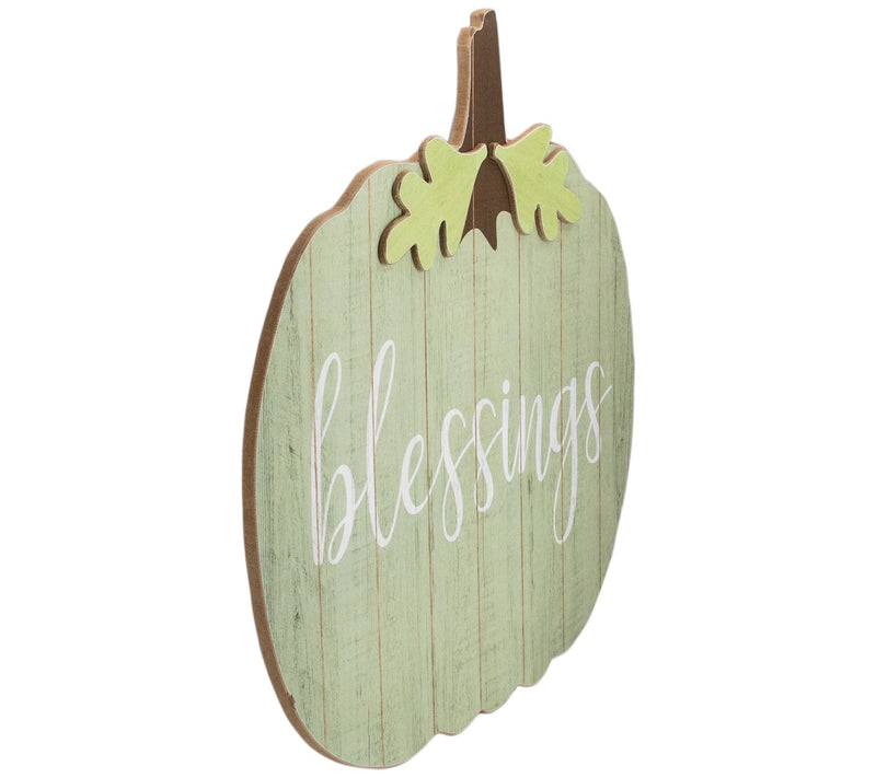 Northlight Green Wooden Pumpkin Shaped Wall Decoration — View 5