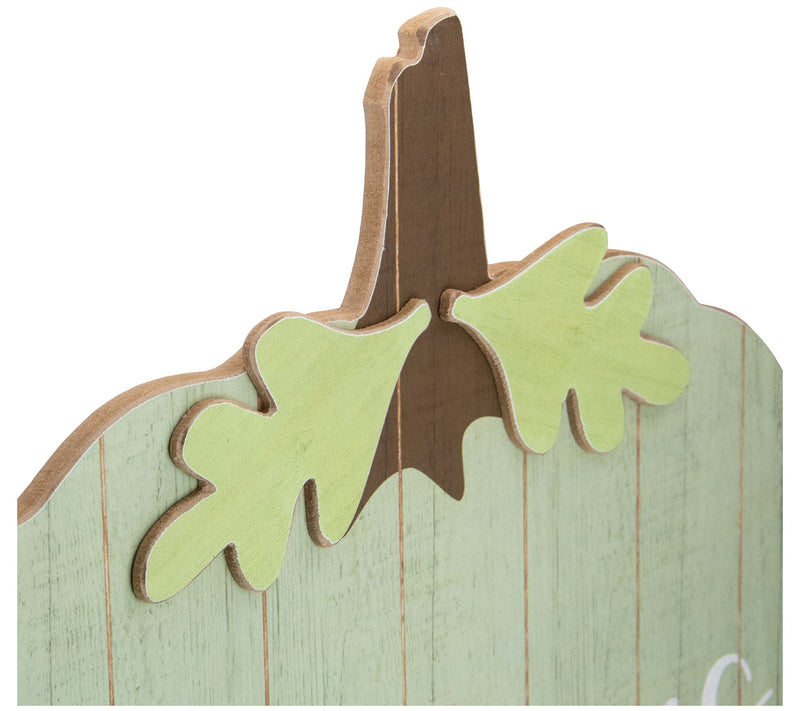 Northlight Green Wooden Pumpkin Shaped Wall Decoration — View 4