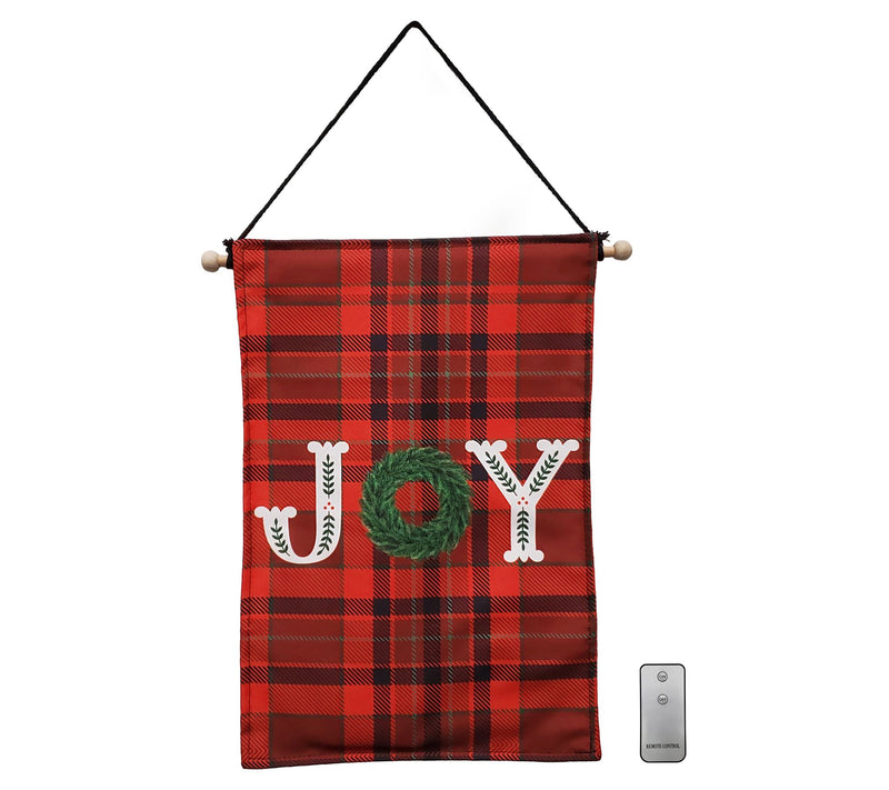 LumaBase Lighted Wall Banner with Remote Control - Joy — View 4