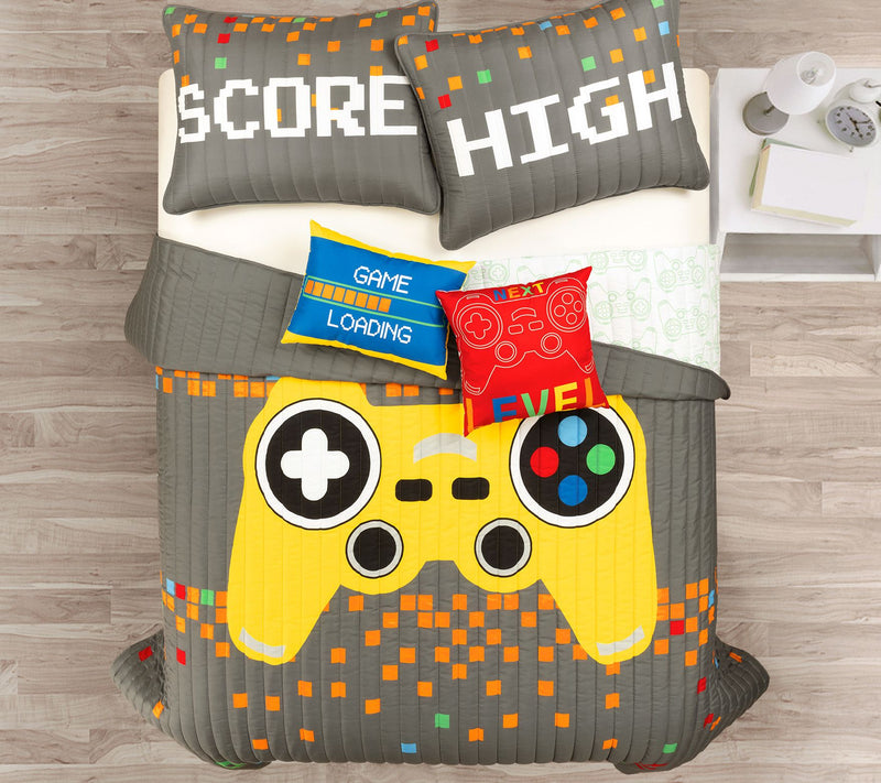 Video Games Ove rsized Quilt 5P c  Full/Queen b y Lush Decor — View 8