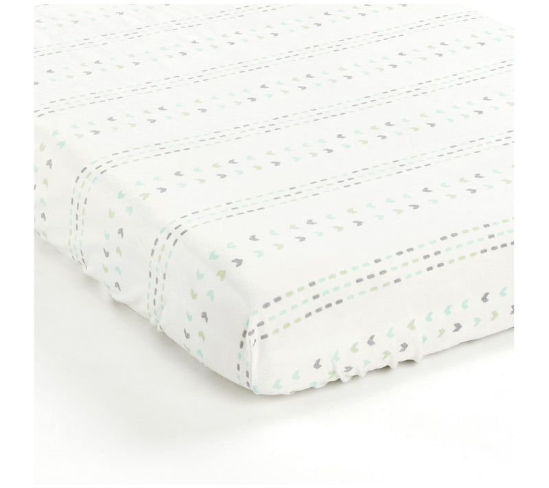 Hygge Sloth Geo Fitted Crib Sheet by Lush Decor — Main view