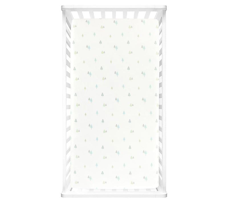 Hygge Sloth Trees Fitted Crib Sheet Multi by Lush Decor — View 4
