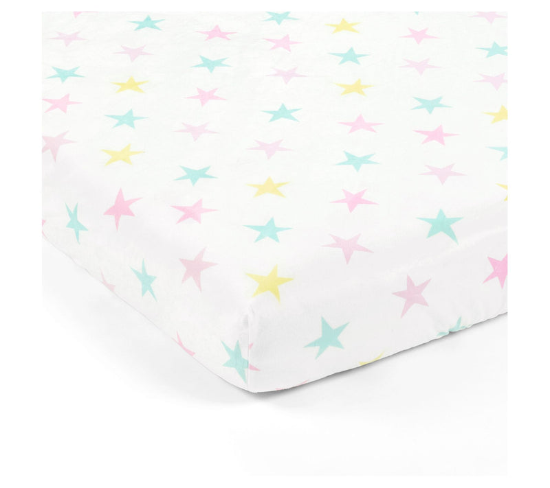 Lush Decor Rainbow Allover Stars Fitted Crib Sheet — Main view