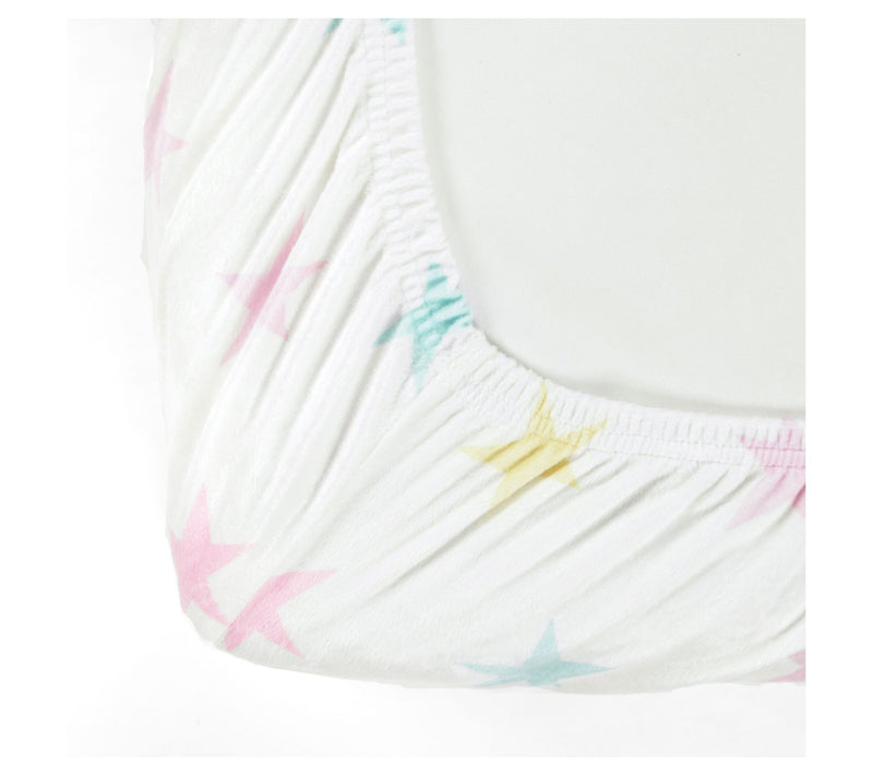 Lush Decor Rainbow Allover Stars Fitted Crib Sheet — View 7