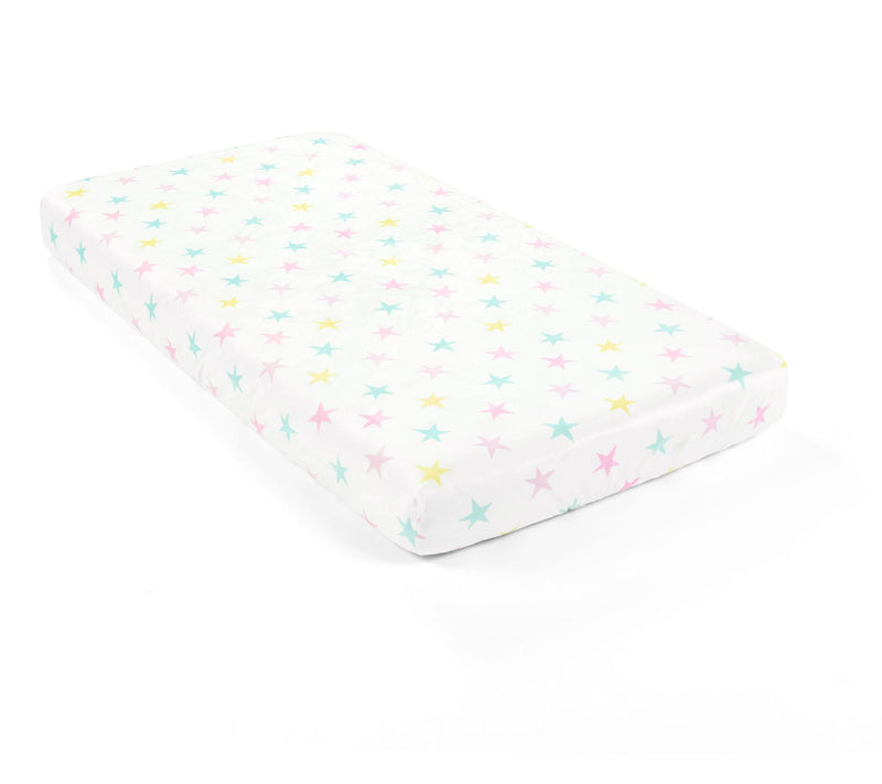 Lush Decor Rainbow Allover Stars Fitted Crib Sheet — View 6