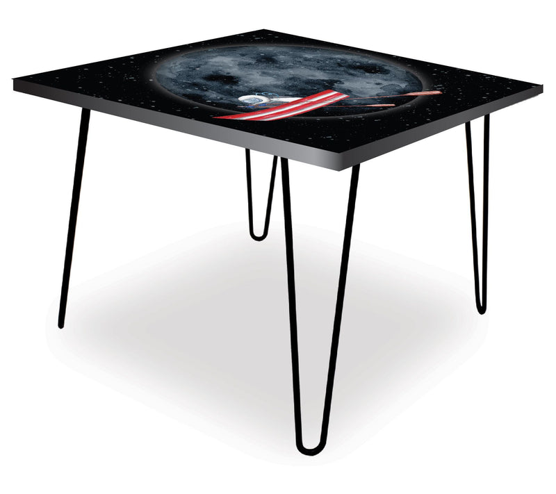Courtside Market Moon Man Adventure Awaits 24x24 Square Table — View 3