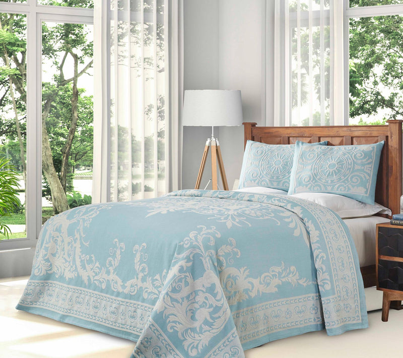 Superior Cotton Blend Oversized Bedspread and Sam Set, King — View 3