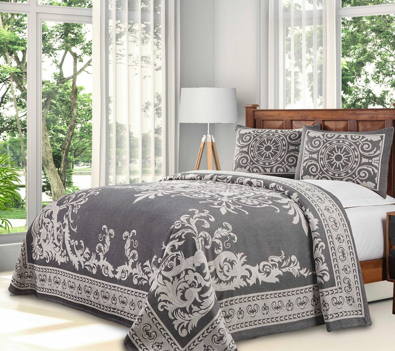 Superior Cotton Blend Oversized Bedspread and Sam Set, King — View 9