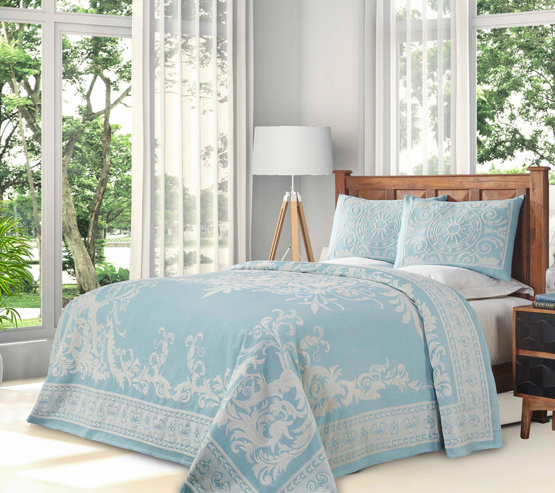 Superior Cotton Blend Oversized Bedspread and Sham Set, Queen — View 3
