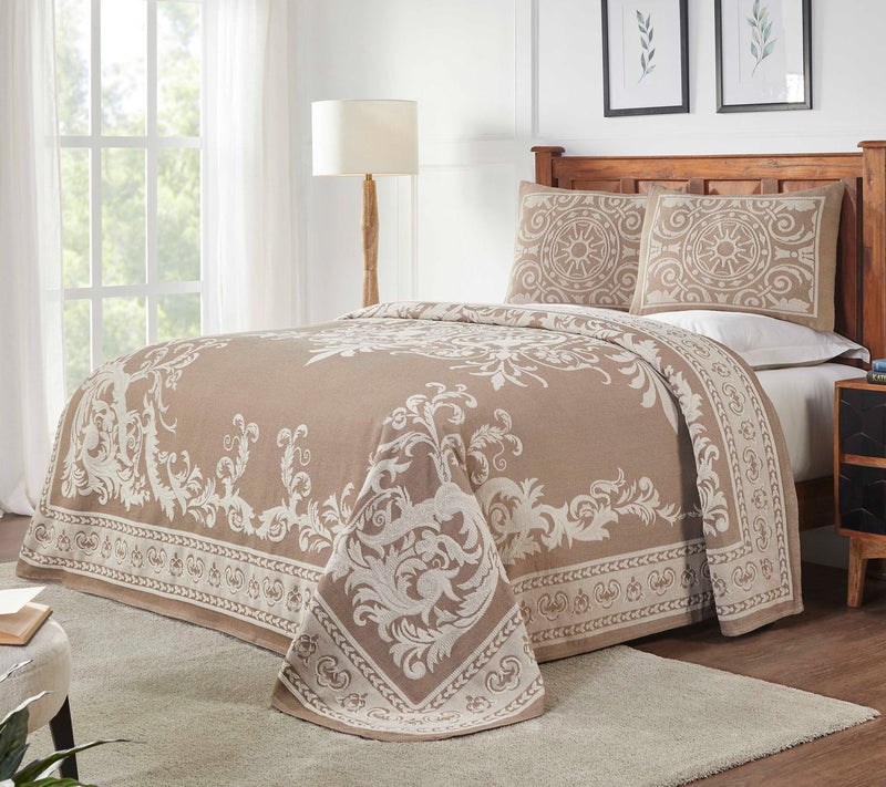 Superior Cotton Blend Oversized Bedspread and Sham Set, Queen — View 17
