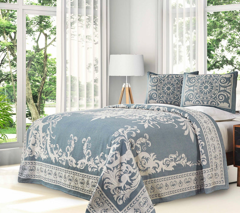 Superior Cotton Blend Oversized Bedspread and Sham Set, Queen — View 7