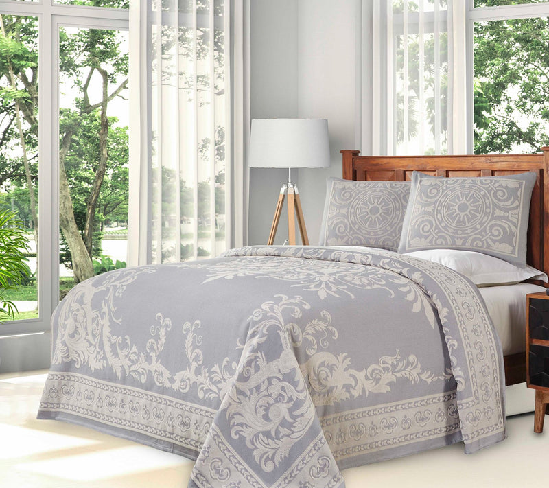 Superior Cotton Blend Oversized Bedspread and Sham Set, Queen — View 15