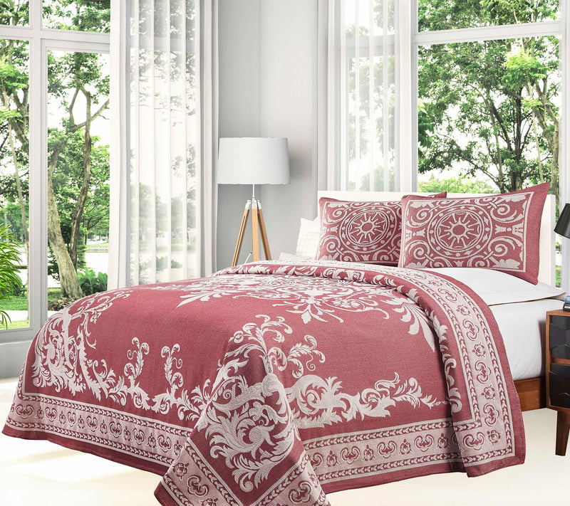 Superior Cotton Blend Oversized Bedspread and Sham Set, Queen — View 5
