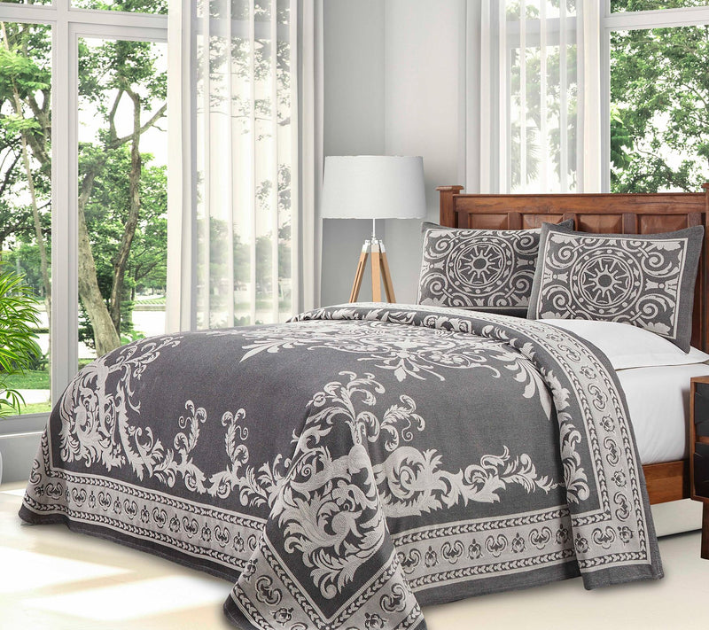 Superior Cotton Blend Oversized Bedspread and Sham Set, Queen — View 9