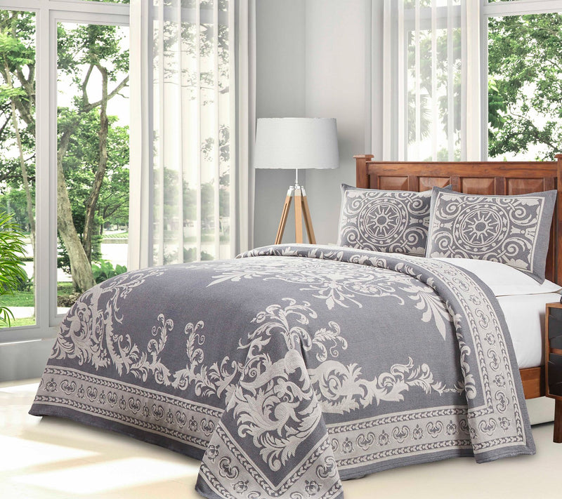 Superior Cotton Blend Oversized Bedspread and Sham Set, Queen — View 11