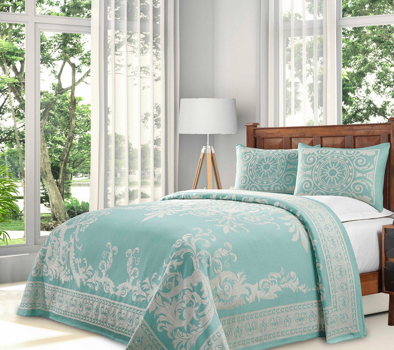 Superior Cotton Blend Oversized Bedspread and Sam Set, Twin — View 19