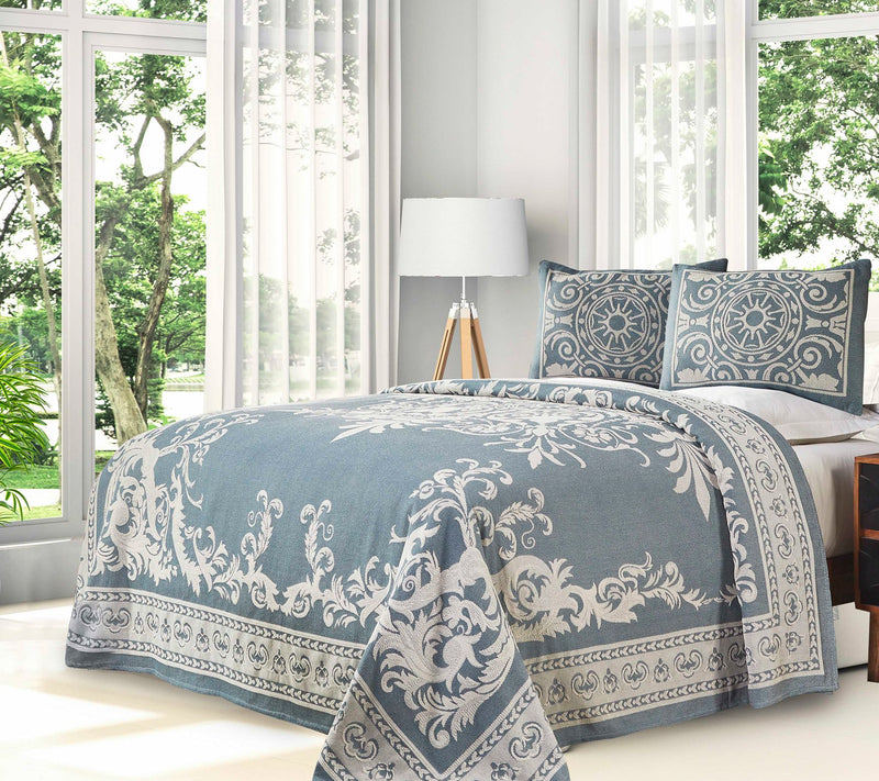 Superior Cotton Blend Oversized Bedspread and Sam Set, Twin — View 7