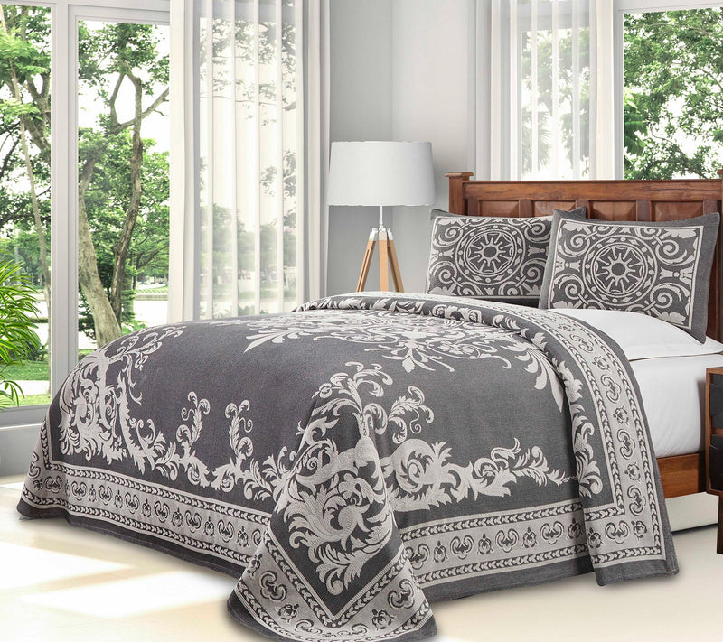 Superior Cotton Blend Oversized Bedspread and Sam Set, Twin — View 9